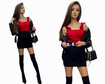 ЧЕРНАЯ АСИММЕТРИЧНАЯ МИНИ-ЮБКА на резинке S/M