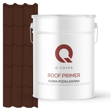 FARBA PODKŁADOWA DO DACHU METALOWEGO BRĄZOWY CIEPŁY RAL 8016 10L MAT