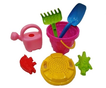БОЛЬШОЙ НАБОР ПЕСОЧНИЦЫ, ВЕДРО, ЗАМОК, лейка