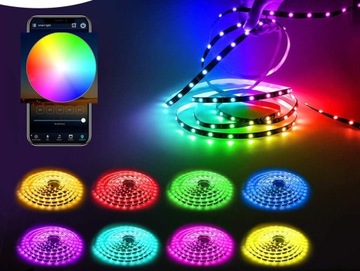 Цветная светодиодная лента RGB 20 м + Bluetooth-пульт дистанционного управления