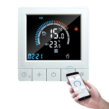 TERMOSTAT POKOJOWY WIFI LCD 16A PROGRAMOWALNY z BLOKADĄ DLA DZIECI