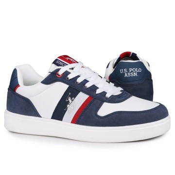 Buty męskie, sportowe U.S. Polo Assn. ROKKO003D-DBL-WHI04