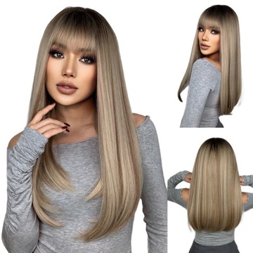 Peruka Blond Ombre Długa Naturalny