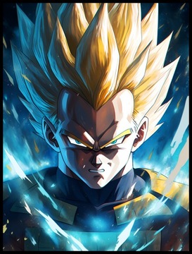 Plakat na Ścianę Obraz Dragon Ball Z Vegeta SSJ2 Anime 40x50 cm Premium