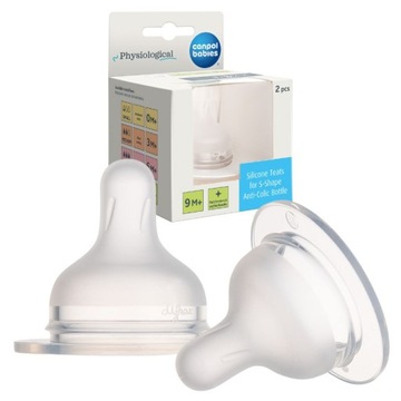 CANPOL BABIES SMOCZEK SILIKONOWY DO BUTELKI S-SHAPE XL SZYBKI/KASZKA 2 SZT.