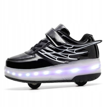 BUTY z ROLKAMI świecące LED butorolki ROZ 28-40