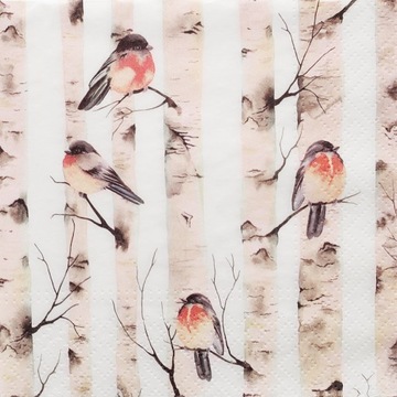 Serwetka decoupage PTASZKI NA DRZEWIE 1SZT.