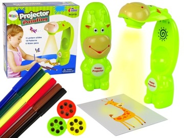 EDUKACYJNY PROJEKTOR DO RYSOWANIA + PISAKI `LAMPKA