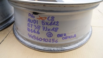 4× DISK HLINÍK AUDI OE A6 ALLROAD 7.0" X 18" 5X112 ET 38