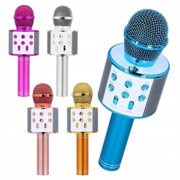 МИКРОФОН С КАРАОКЕ-ДИНАМИКОМ СЕРЕБРЯНЫЙ СЕРЕБРЯНЫЙ БЕСПРОВОДНОЙ