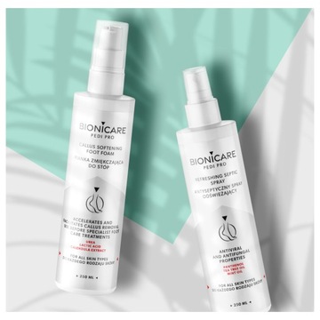 BIONICARE освежающий спрей и НАБОР FOOT SOFTENING FOAM FOAM SET