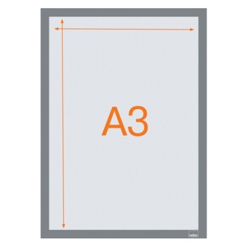 Рамка самоклеющаяся магнитная Nobo А3 2 шт. серебро