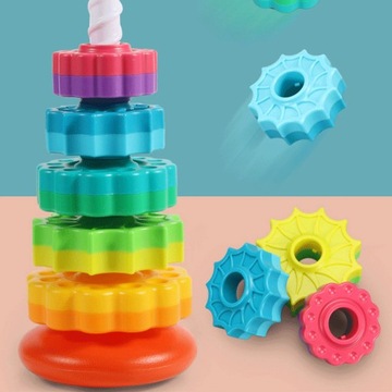 Веселая и познавательная вращающаяся башня для дошкольников. Игрушка