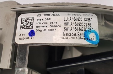 LAMPA OSVĚTLENÍ INTERIÉR MERCEDES ML W164 A1648201385 A1644420023