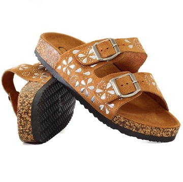 ЖЕНСКИЕ ПРОБКОВЫЕ ШЛЕПАНКИ СО СТИЛЬНЫМИ ПРОФИЛЬНЫМИ ПРЯЖКАМИ