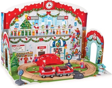 Hape E3770 - Dworzec główny - Kalendarz adwentowy - kolejka drewniana