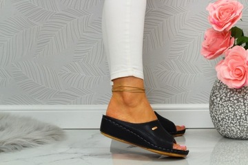 ТАПОЧКИ ЖЕНСКИЕ ПРОФИЛЬНЫЕ ТАПОЧКИ, ПОЛЬСКАЯ КОЖА