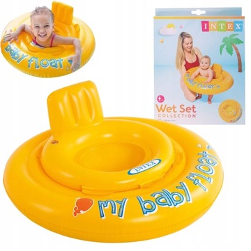 Круг для плавания детский, круг-понтон для детей 15 кг, 6-18 мес.