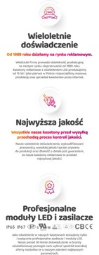 Рекламный световой короб Dibond LUX ECONOMY 190х50см