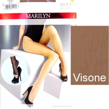Marilyn NUDO NF 15 R2 modne rajstopy visone bez pa