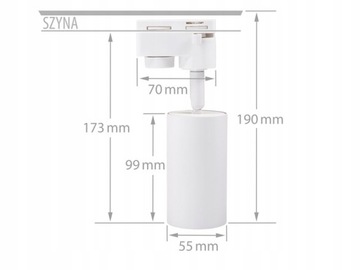Светодиодный трек, 4 прожектора, рельс GU10, 2 м, трековое освещение