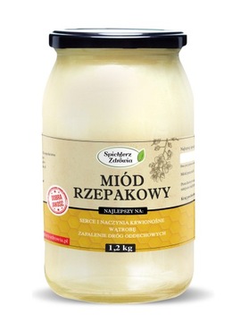 PRAWDZIWY MIÓD RZEPAKOWY 1200G Z PASIEKI +GRATIS