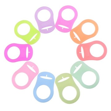 10Pcs Silicone Clip Baby Pacifier Dummy Adapters Ring holder Soother
