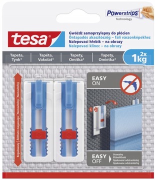 TESA PowerStrips Gwóźdź samoprzylepny regulowany do obrazów i płótna 2x1kg