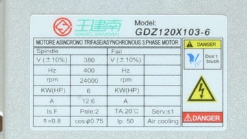Электрошпиндель GDZ120X103 6кВт 400Гц ER32 24000 об/мин
