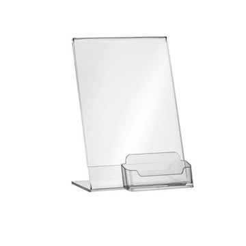 Stojak ekspozytor 2 w1 L A5 + wizytownik Plexi