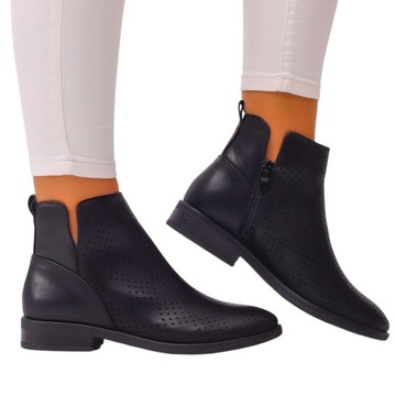 ЧЕРНЫЕ ЖЕНСКИЕ БОТИНКИ, ЭЛЕГАНТНЫЕ, ЛЕГКИЕ ТУФЛИ НА ПЛОСКОЙ ПЛОСКОЙ ПЛОСКОСТИ.