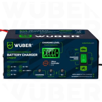 МИКРОПРОЦЕССОРНЫЙ ВЫПРЯМИТЕЛЬ 6–12 В 15 А ЗАРЯДНОЕ УСТРОЙСТВО WUBER