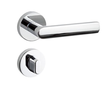 Klamka ADVANCE glamour komplet z szyldem do WC