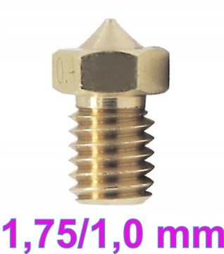 dysza drukarki 3D - 1,0 mm. - filament 1,75 mm.