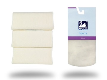 Wola BASIC bawełniane rajstopy, OFF WHITE, 92-98