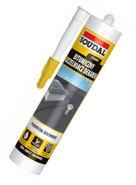 Uszczelniacz Dekarski CZARNY Silikon Bitumiczny do Dachów Soudal 280ml