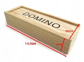 ДЕРЕВЯННАЯ ИГРА ДОМИНО В КОРОБКЕ ИЗ 28 ЭЛЕМЕНТОВ