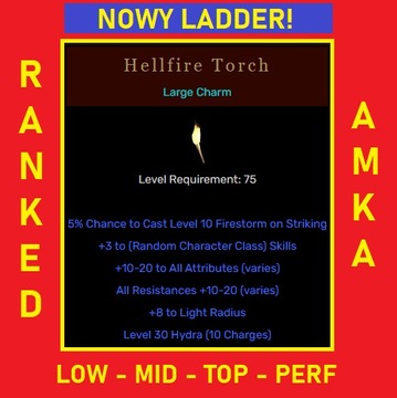 D2R Diablo 2 Ladder Torch Amazonka Amka Zonka Zon