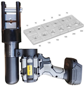ГИДРАВЛИЧЕСКИЙ ПРЕССОВАТЕЛЬ ДЛЯ КАБЕЛЕЙ 10-300 мм, АККУМУЛЯТОРНЫЙ, 12 тонн