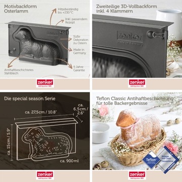 Коврик для выпечки ягненка ПАСХАЛЬНЫЙ ягненок FACKELMANN ZENKER