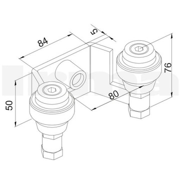 РУЧКА ДЛЯ ВОРОТ 2 РОЛИКА С ПРОФИЛЕМ БАМПЕРА 80