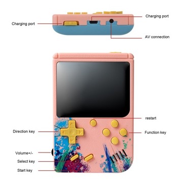 Игровая консоль G50 в стиле ретро, ​​500 встроенных классических игр, портативная