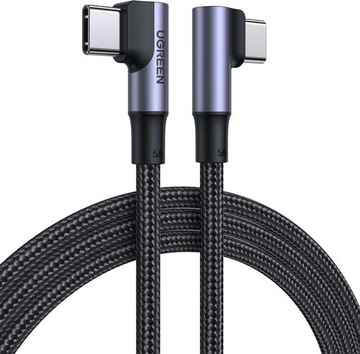 Ugreen Kabel USB-C Kątowy - USB-C Kątowy QC 4.0 PD 3.0 100W 5A 20V Chip 1m