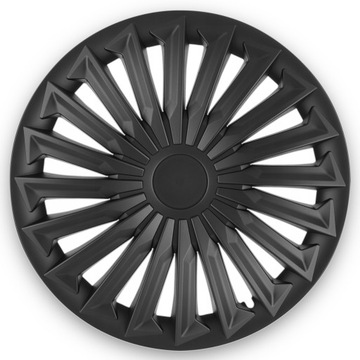 4x Kołpaki uniwersalne Joy Black Mat czarne 16 cali na koła samochodowe