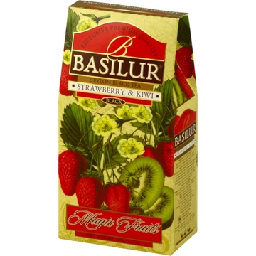 Чай Basilur черный КЛУБНИКА И КИВИ листовой - КЛУБНИКА КИВИ - 100г