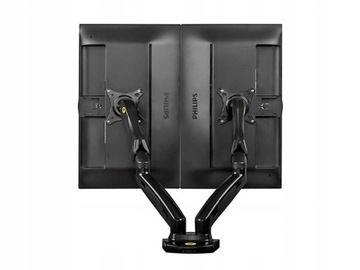 НАСТОЛЬНЫЙ ДЕРЖАТЕЛЬ ГАЗОВАЯ ПРУЖИНА ДЛЯ 2 МОНИТОРОВ 17–27 ДЮЙМОВ + ПОДСТАВКА ДЛЯ НОУТБУКА 10–17 ДЮЙМОВ