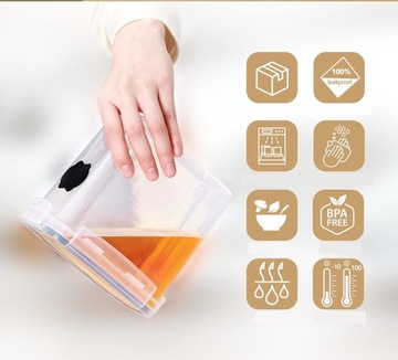 НАБОР ЗАКРЫТЫХ ПЛАСТИКОВЫХ КОНТЕЙНЕРОВ ДЛЯ ПИЩЕВЫХ КОНТЕЙНЕРОВ 8шт 2x(0,8л+1,4л+2л+2,8л)