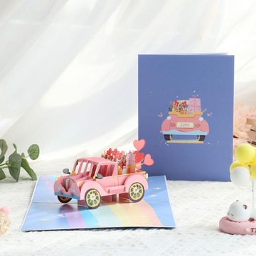 Kartka Pocztowa Okolicznościowa 3D Pop-up Ślub