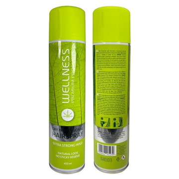 2 x MOCNY LAKIER DO WŁOSÓW WELLNESS 400ml