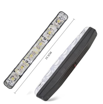 Światła do jazdy dziennej LED 2X6 E4 DRL DZIENNE